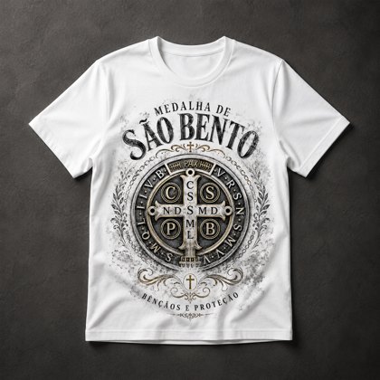 Camiseta Medalha São Bento