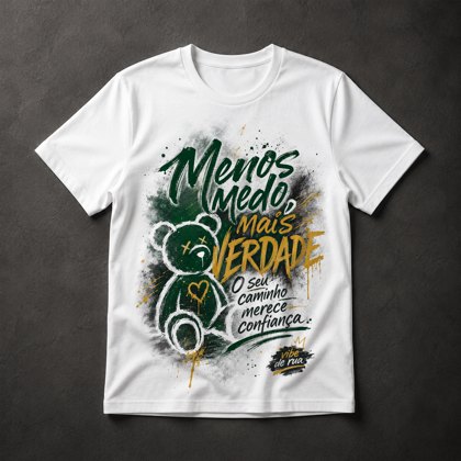 Camiseta Menos Medo Mais Verdade