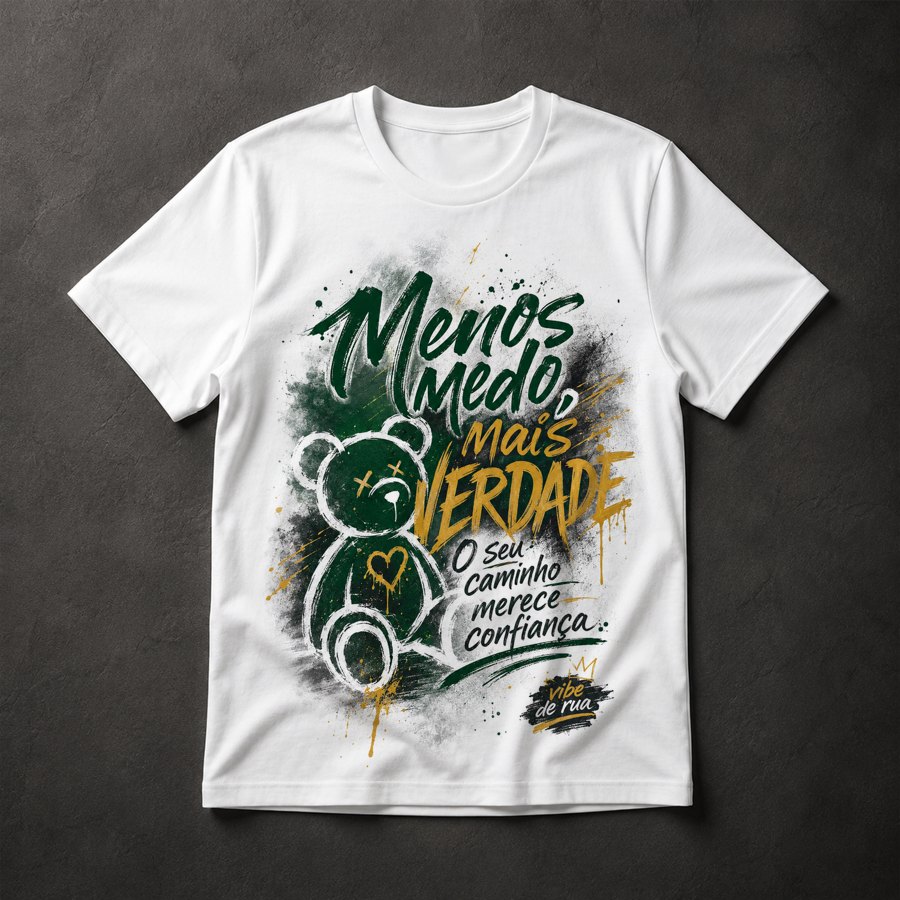 Camiseta Menos Medo Mais Verdade
