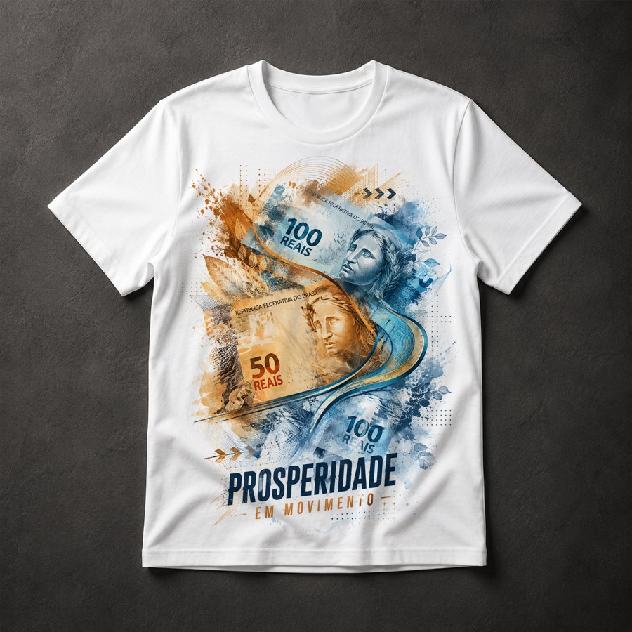 Camiseta Moeda Real Prosperidade