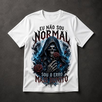 Camiseta Morte com Rosas