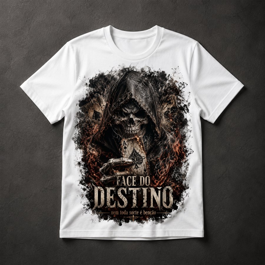 Camiseta caveira gótica