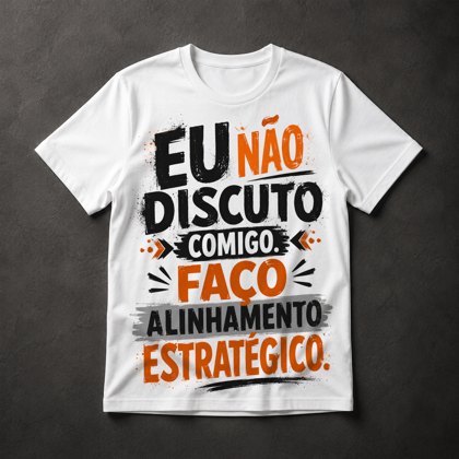 Camiseta motivacional estratégia
