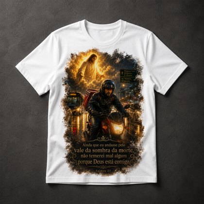 Camiseta Motoboy com Fé