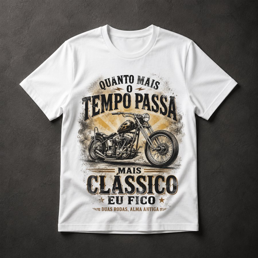 Camiseta moto clássica