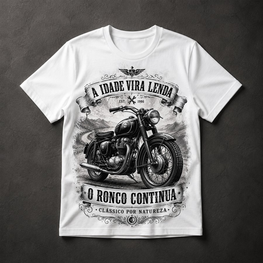 Camiseta Moto Clássica Vintage