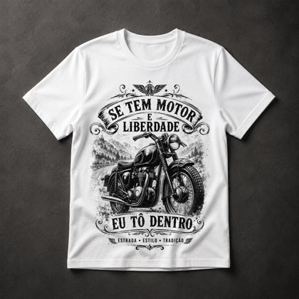 Camiseta Moto Vintage Liberdade
