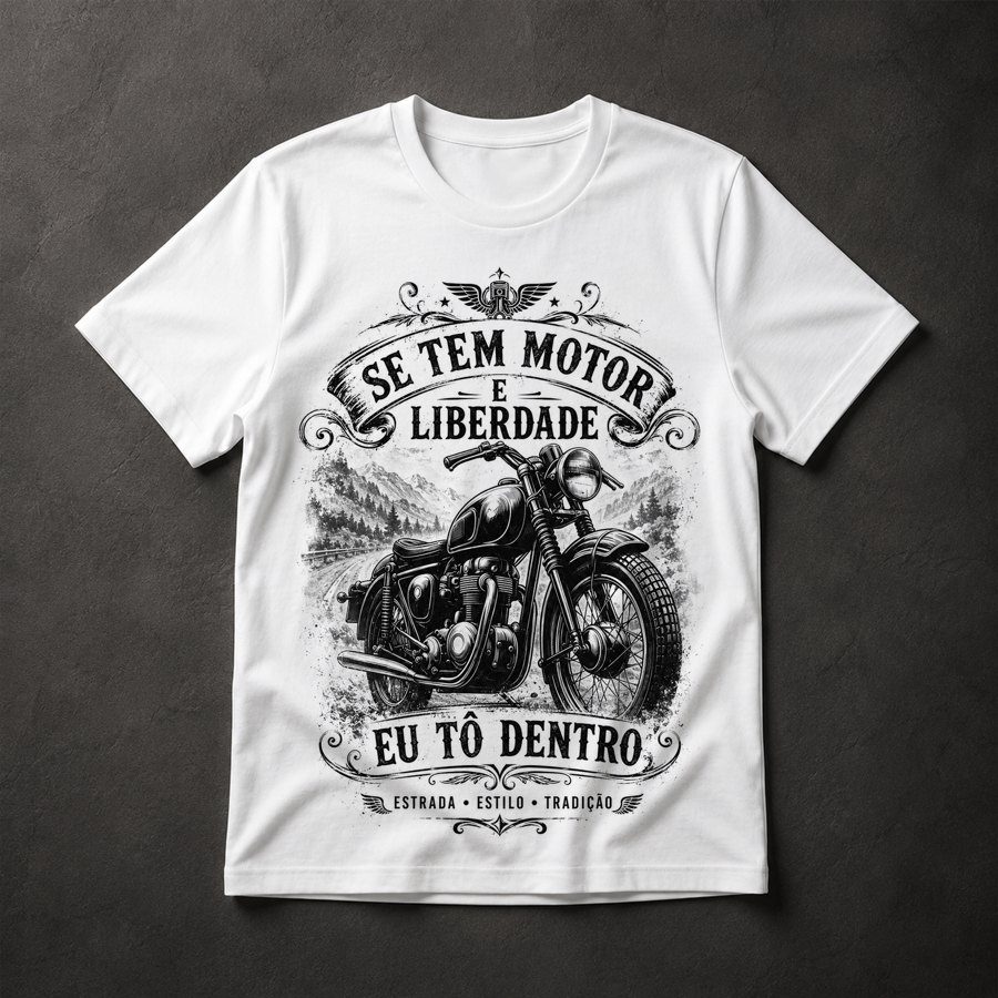 Camiseta Moto Vintage Liberdade