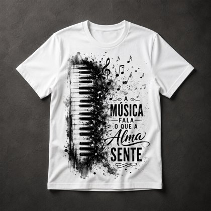 Camiseta Música Piano