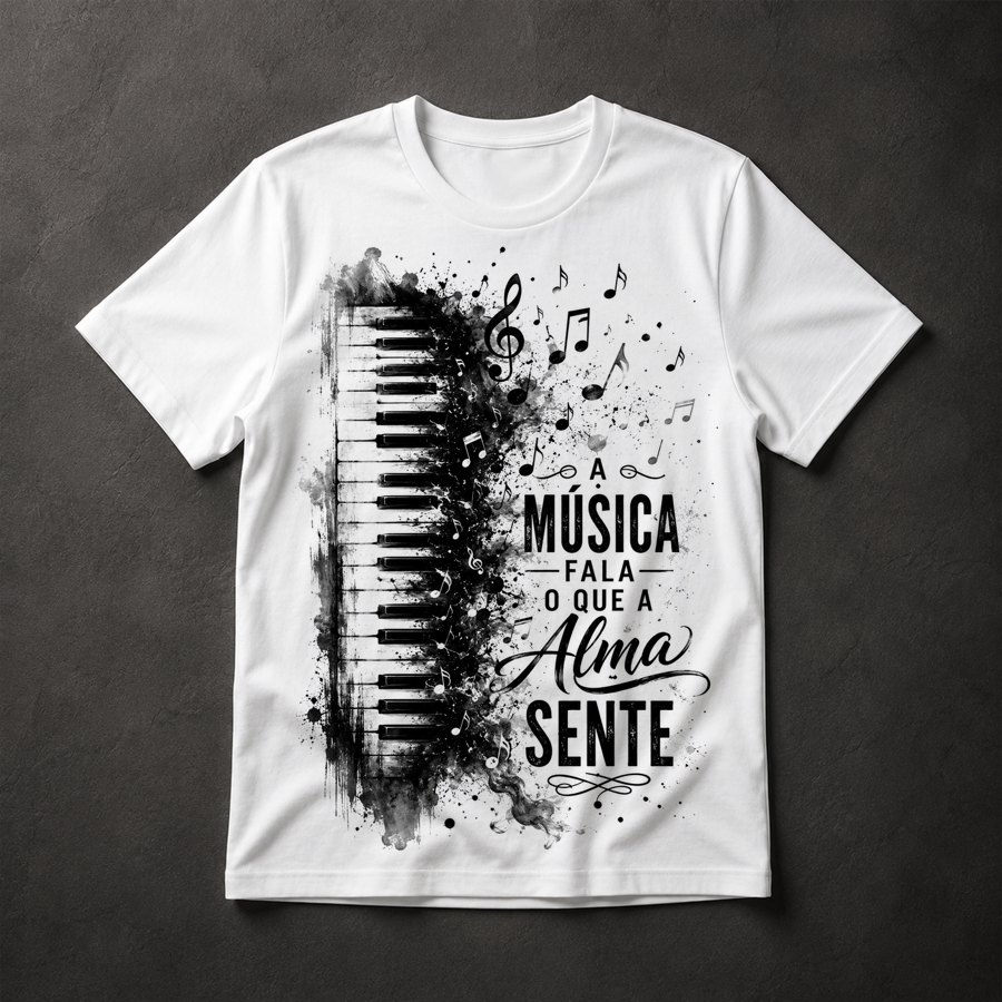 Camiseta Música Piano