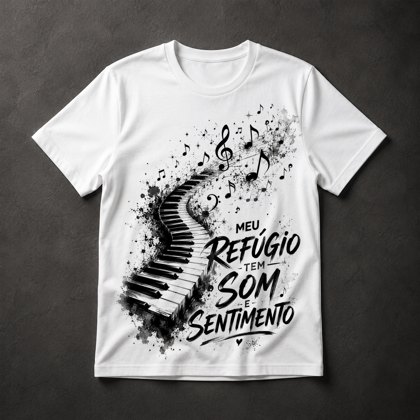 Camiseta Música Piano