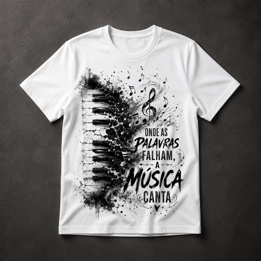 Camiseta Música Piano