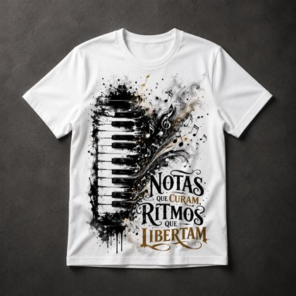Camiseta Música Piano