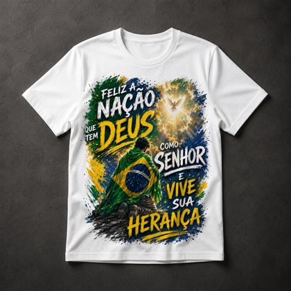Camiseta Nação e Fé