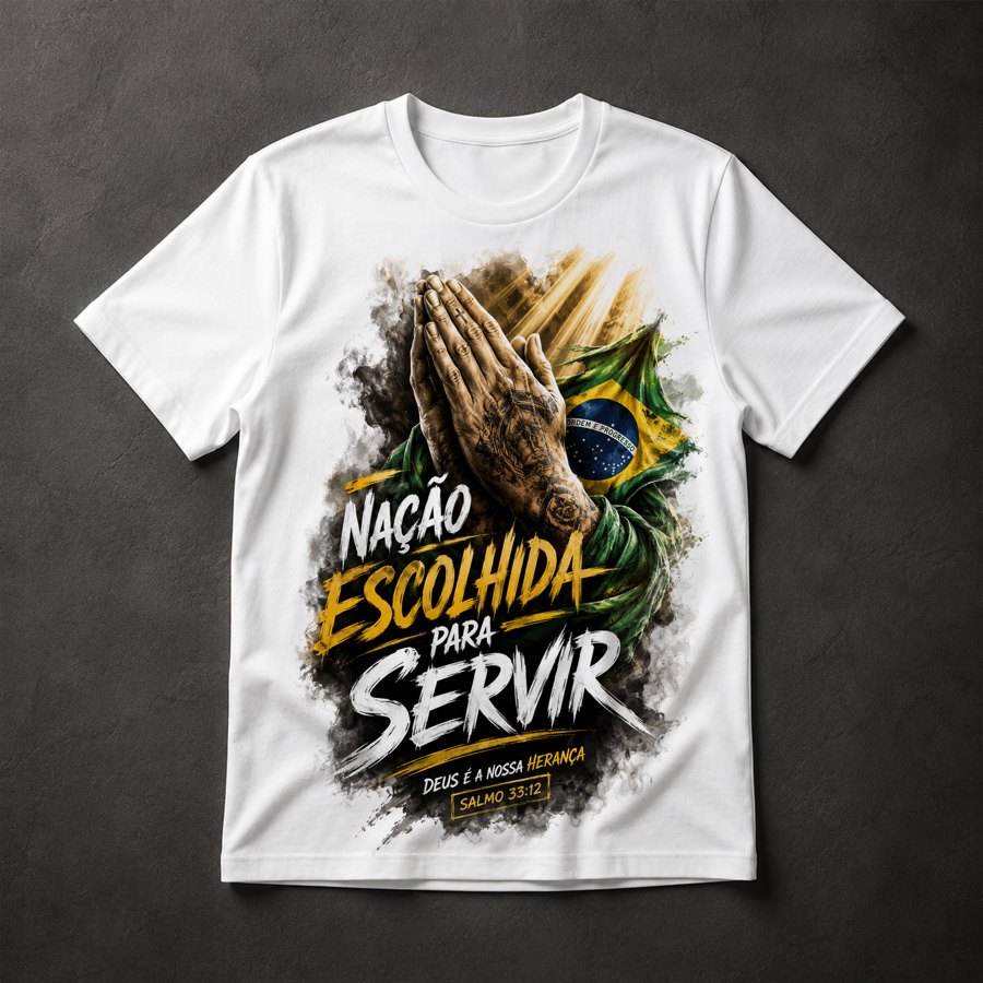 Camiseta Nação Escolhida para Servir
