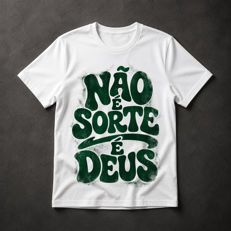 Camiseta Não é Sorte é Deus