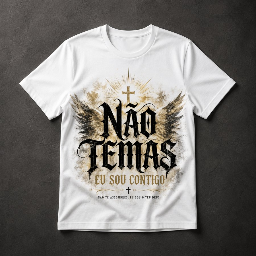 Camiseta Não Temas Religioso