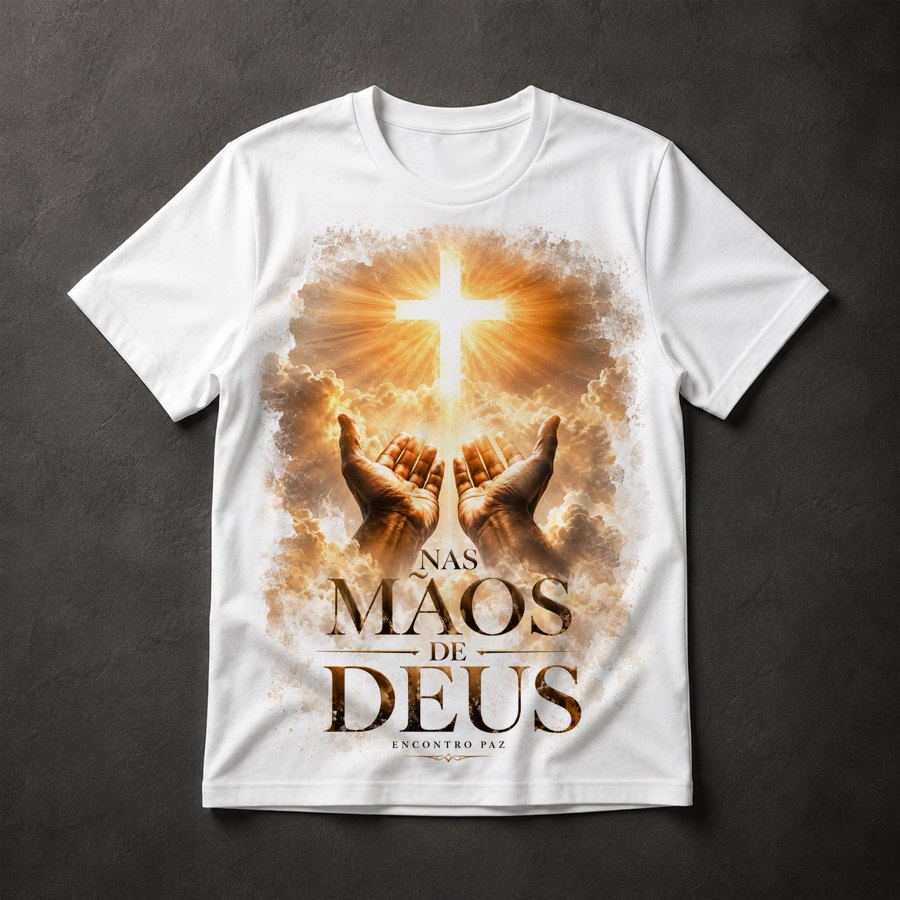 Camiseta Nas Mãos de Deus