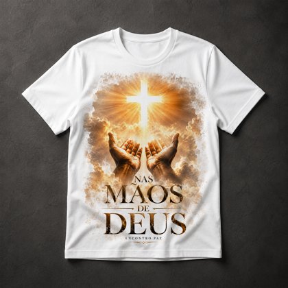 Camiseta Nas Mãos de Deus