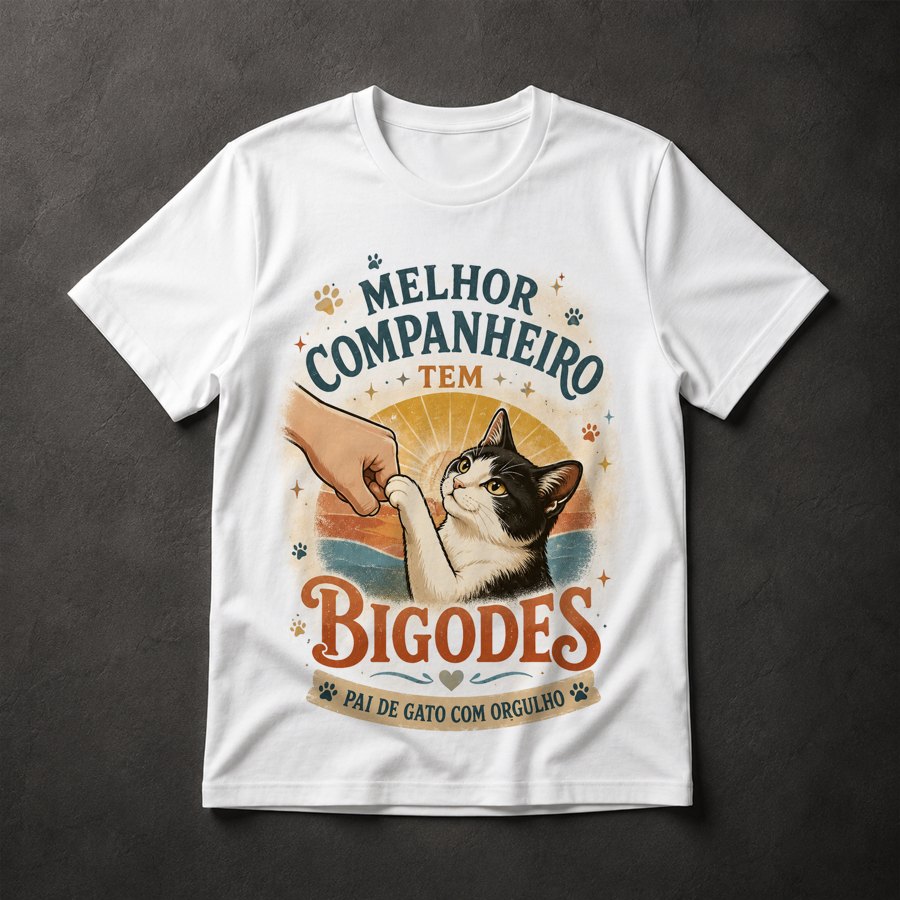Camiseta Pai de Gato