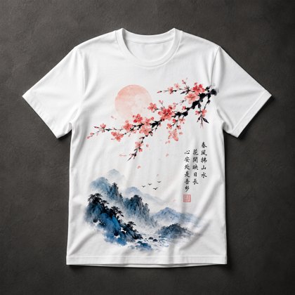 Camiseta Paisagem Oriental