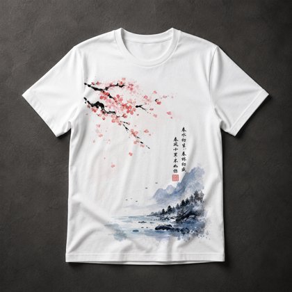 Camiseta Paisagem Oriental