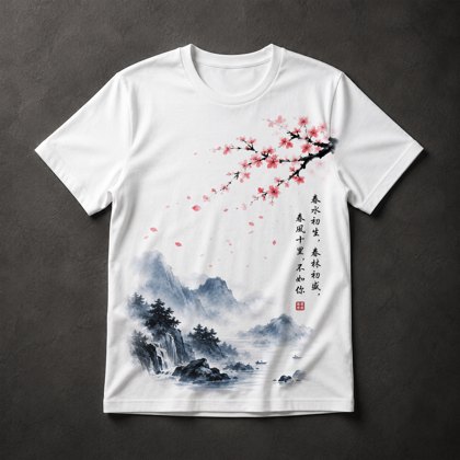 Camiseta Paisagem Oriental