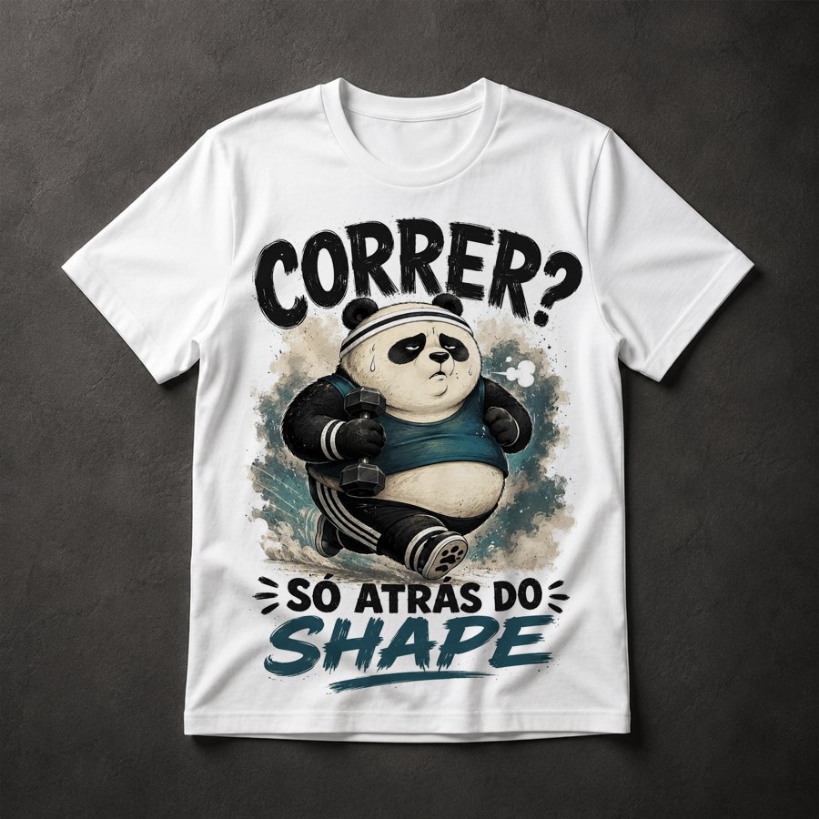 Camiseta Panda Fitness Humor