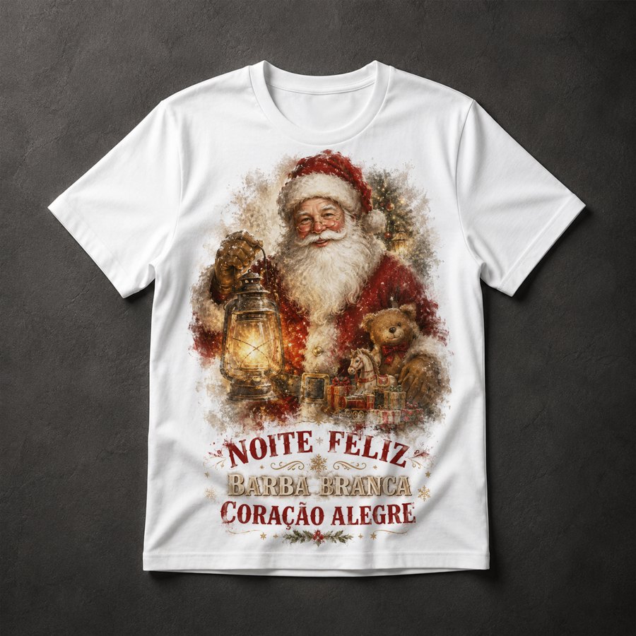 Camiseta Papai Noel Vintage