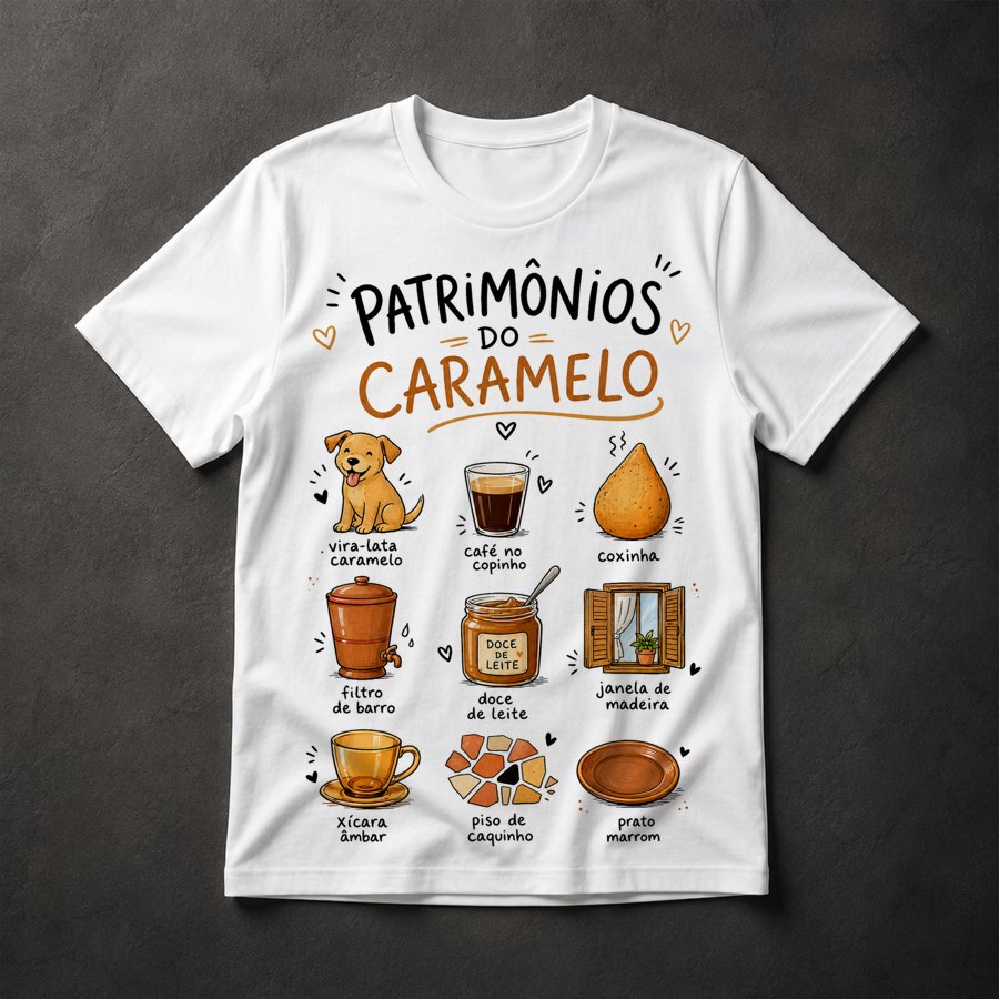 Camiseta Patrimônios Caramelo