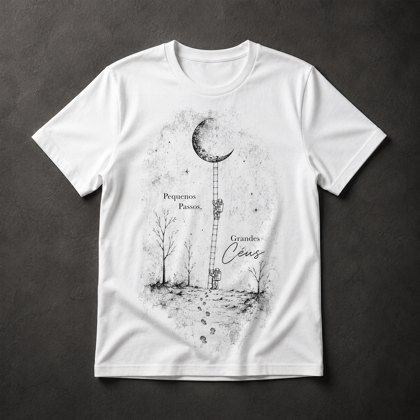 Camiseta Pequenos Passos Grandes Céus