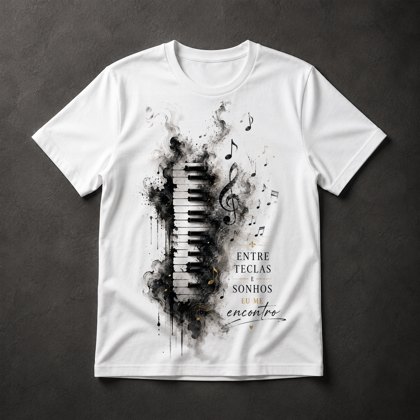 Camiseta Piano e Música