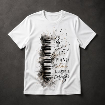 Camiseta Piano Música