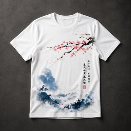 Camiseta Pintura Chinesa