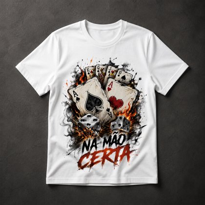 Camiseta Poker Na Mão Certa