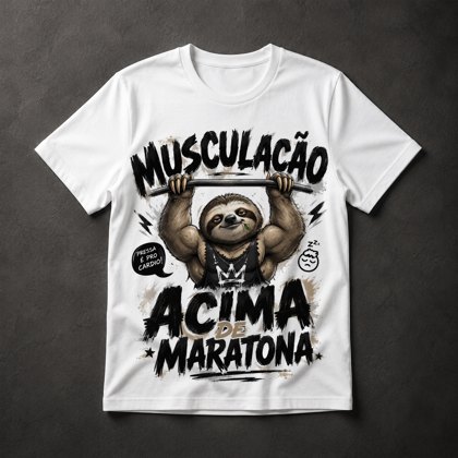 Camiseta Musculação Humor