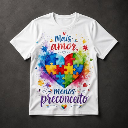 Camiseta Puzzle Coração Autismo