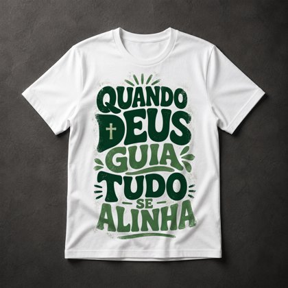 Camiseta Quando Deus Guia Tudo