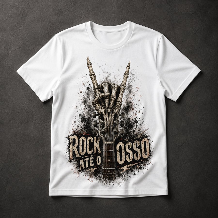 Camiseta Rock Até o Osso