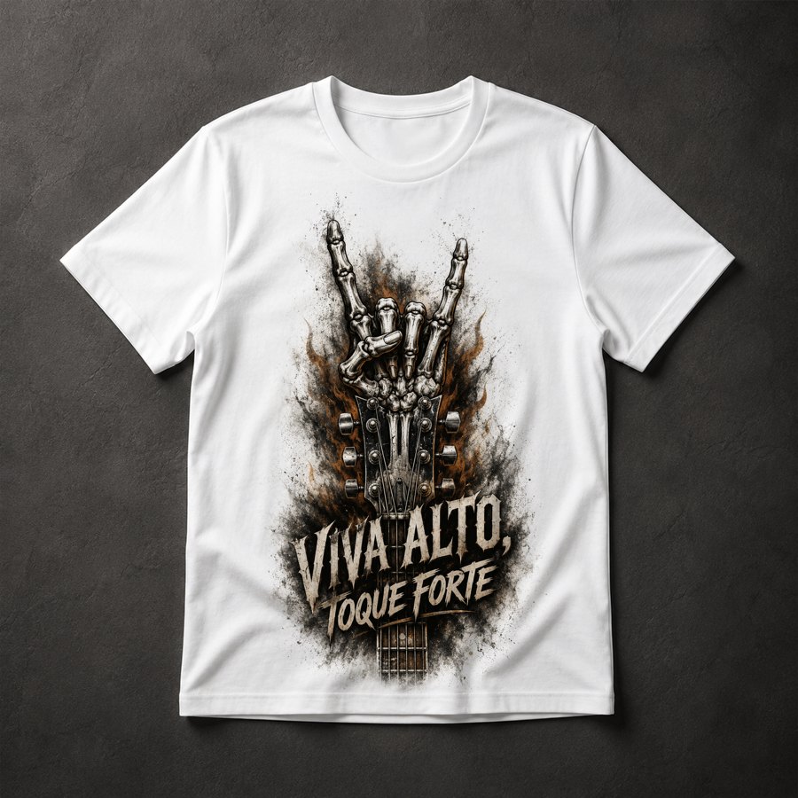 Camiseta Rock Caveira
