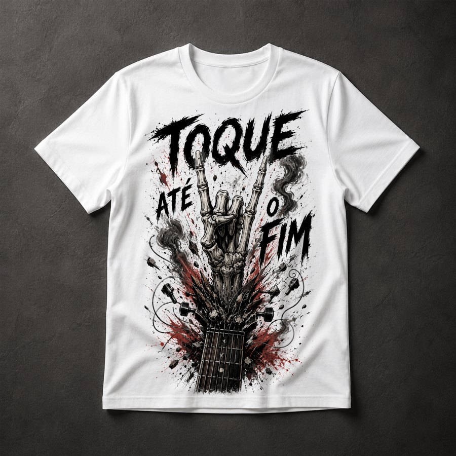 Camiseta Rock Esqueleto