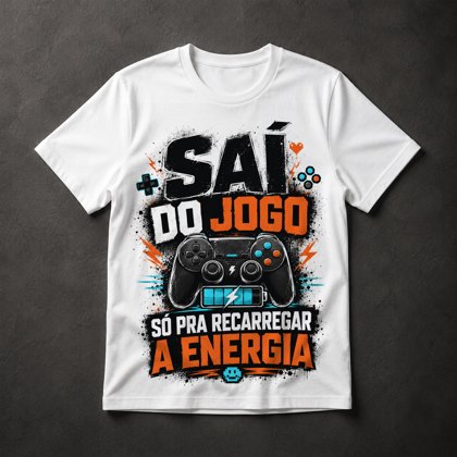 Camiseta Sai do Jogo, Recarrega Energia