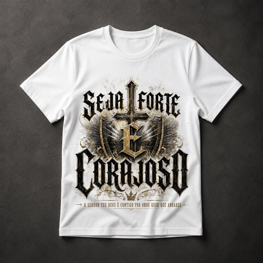 Camiseta Seja Forte e Corajoso