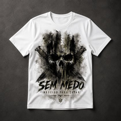 Camiseta Sem Medo Caveira