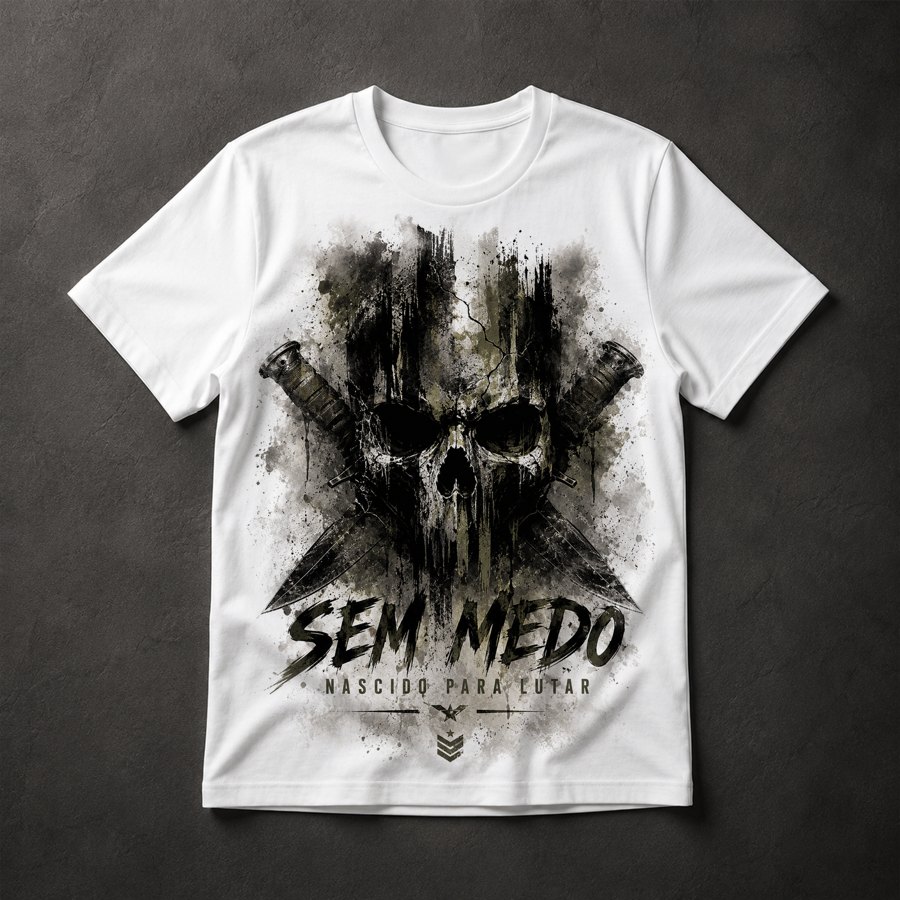 Camiseta Sem Medo Caveira