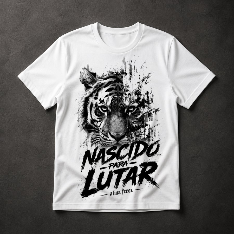 Camiseta Tigre Nascido para Lutar