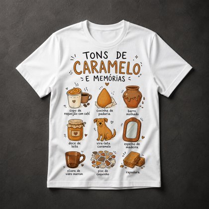 Camiseta Tons de Caramelo