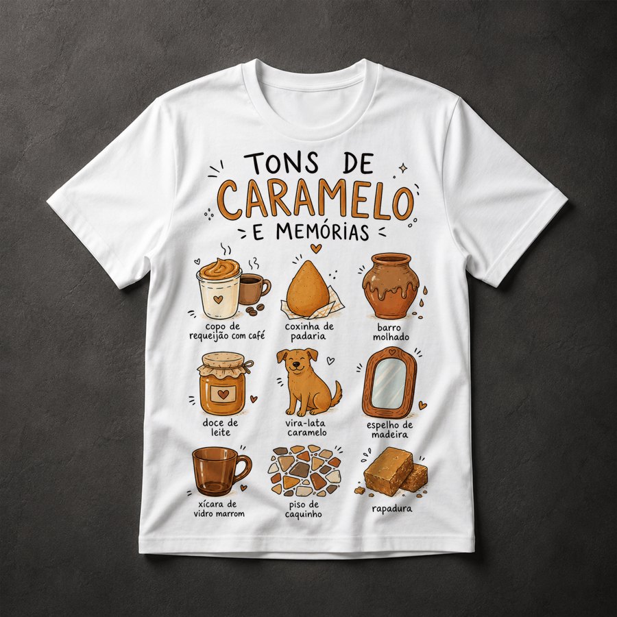Camiseta Tons de Caramelo