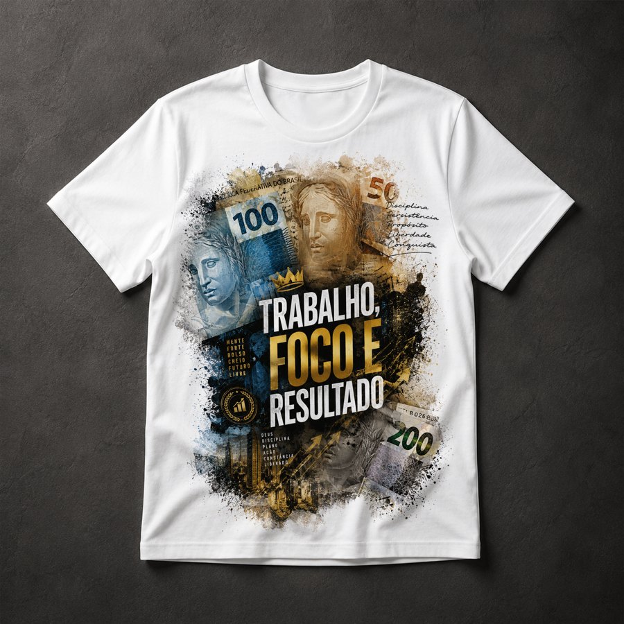 Camiseta Trabalho, Foco e Resultado