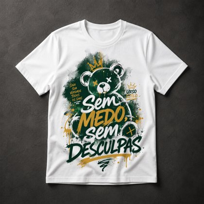 Camiseta Urso Sem Medo